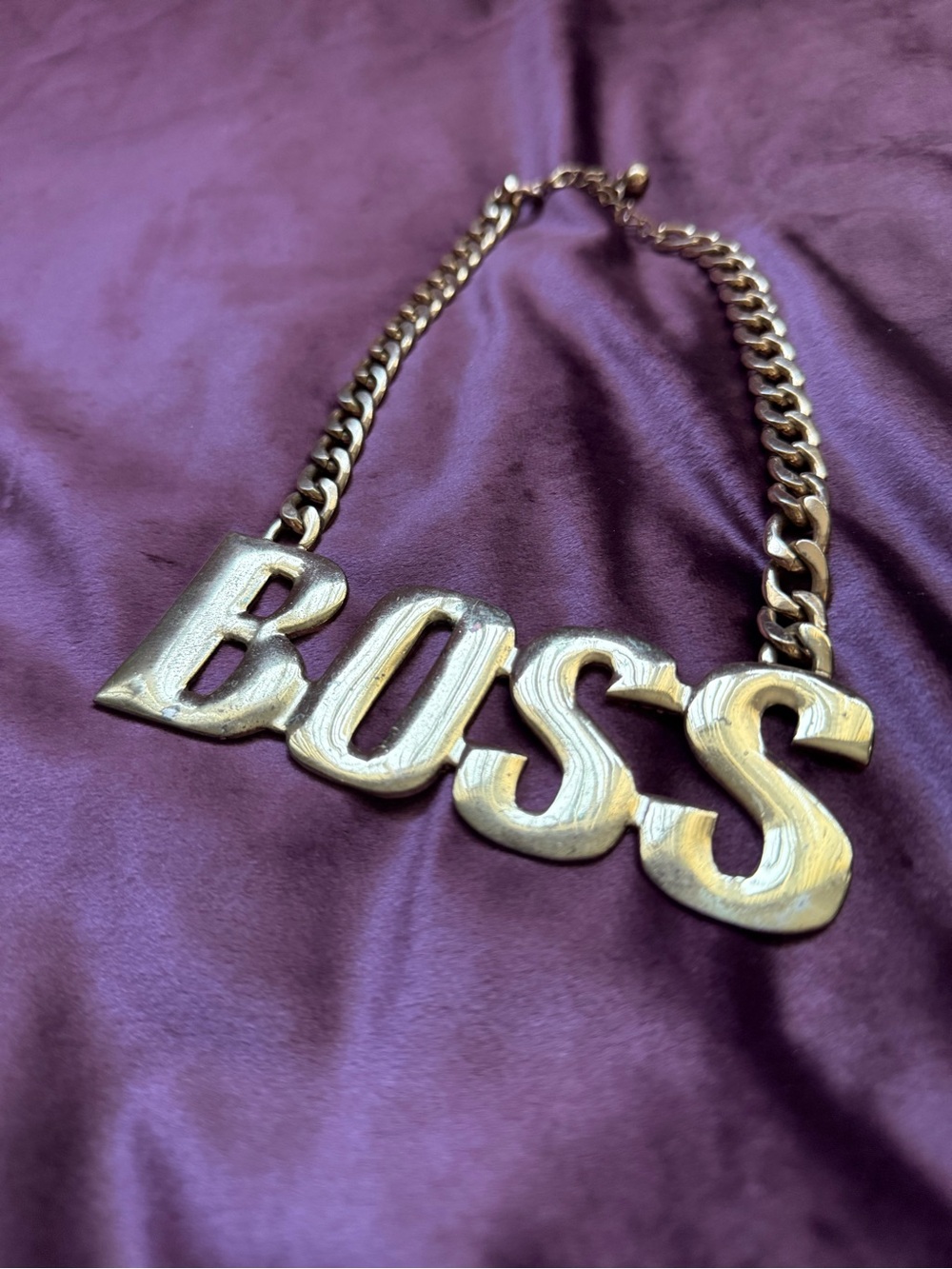 Gold 'BOSS' Necklace